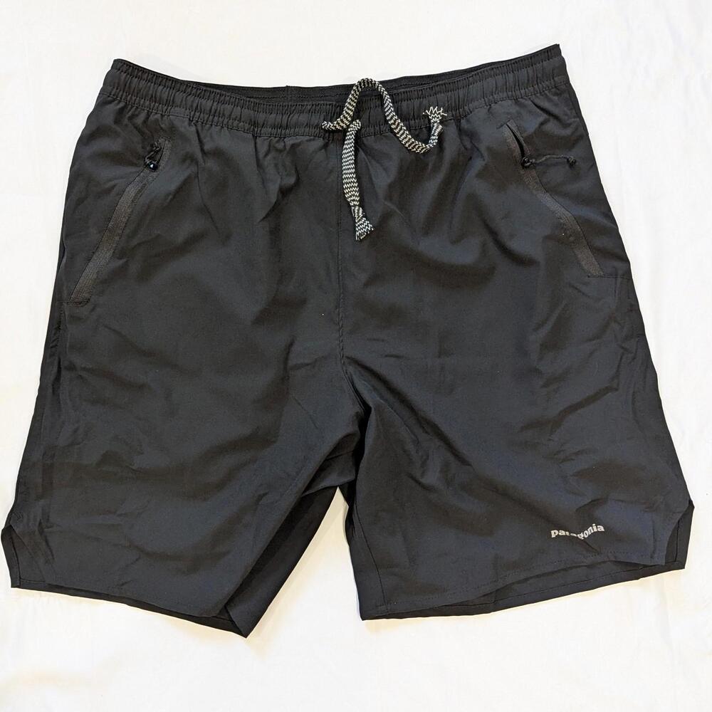 Patagonia Nine Trails Running Shorts 8" Black Men’s XL NWT Zip Pockets - Picture 1 of 10